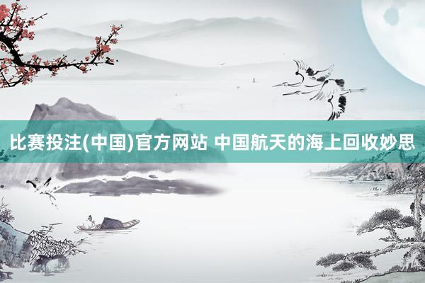 比赛投注(中国)官方网站 中国航天的海上回收妙思