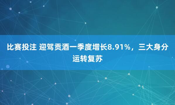 比赛投注 迎驾贡酒一季度增长8.91%，三大身分运转复苏